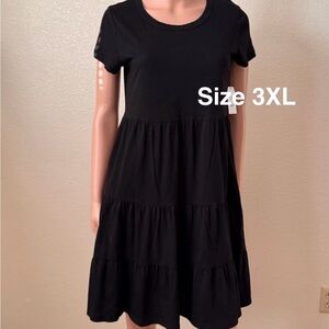 Time and Tru Women's  Tiered Cotton Mini Dress , Size 3XL